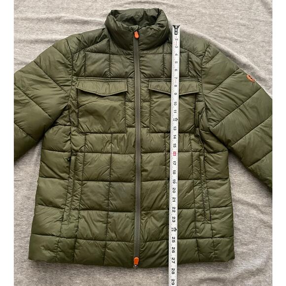 Save The Duck PlumTech Mens Size M Green Quilted Ultra Light Jacket - Picture 10 of 13